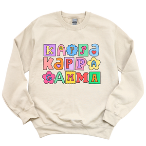 KKG- Patchwork Sorority Crewneck Sweatshirt