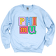 PHI MU- Patchwork Sorority Crewneck Sweatshirt