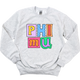 PHI MU- Patchwork Sorority Crewneck Sweatshirt