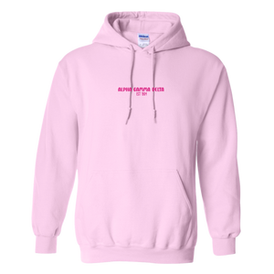 AGD- Pink Smile Back Sorority Hooded Sweatshirt