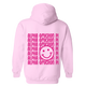 ALPHA O- Pink Smile Back Sorority Hooded Sweatshirt