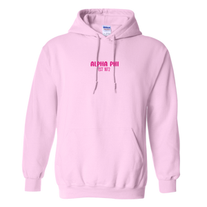 APHI- Pink Smile Back Sorority Hooded Sweatshirt