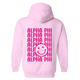 APHI- Pink Smile Back Sorority Hooded Sweatshirt