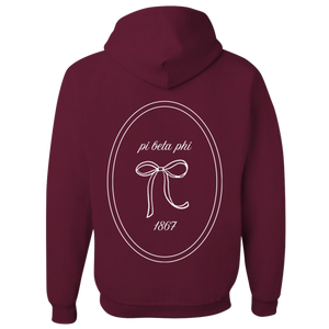 PI PHI- Love Knot Locket Sorority Hooded Sweatshirt