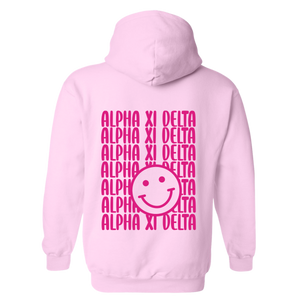 AXID- Pink Smile Back Sorority Hooded Sweatshirt