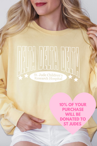 TRI DELTA- Outline Arch Philanthropy Comfort Colors Sweatshirt