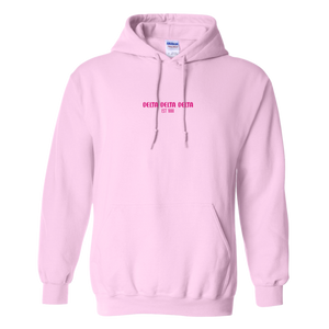 TRI DELTA- Pink Smile Back Sorority Hooded Sweatshirt