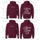 Maroon Bows and Script Hooded Sweatshirt