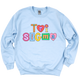 TRI SIGMA- Patchwork Sorority Crewneck Sweatshirt