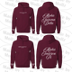 Maroon Bows and Script Hooded Sweatshirt