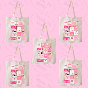 Pink Matchbox Sorority Tote Bag