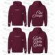 Maroon Bows and Script Hooded Sweatshirt