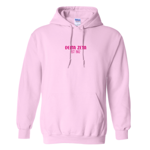 DZ- Pink Smile Back Sorority Hooded Sweatshirt