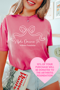 ALPHA O- Ribbon Bow Philanthropy Tee