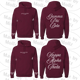 Maroon Bows and Script Hooded Sweatshirt