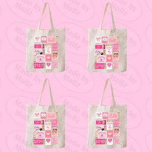 Pink Matchbox Sorority Tote Bag