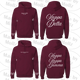 Maroon Bows and Script Hooded Sweatshirt