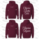 Maroon Bows and Script Hooded Sweatshirt