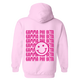 GPHI- Pink Smile Back Sorority Hooded Sweatshirt