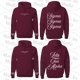 Maroon Bows and Script Hooded Sweatshirt