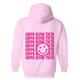 THETA- Pink Smile Back Sorority Hooded Sweatshirt