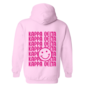 KD- Pink Smile Back Sorority Hooded Sweatshirt