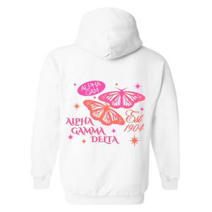 AGD- Sparkly Butterfly Sorority Hooded Sweatshirt