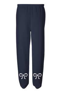 Navy Script and Bows Sweatpants