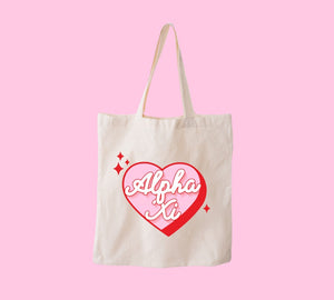 Retro Love Sorority Tote Bag