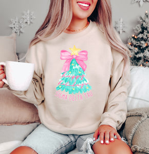 Pink Bow Tree Sorority Sweatshirt