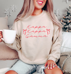 Christmas Ribbons Sorority Sweatshirt