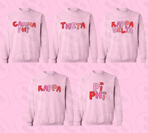 Handwritten Love Sorority Sweatshirt