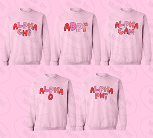 Handwritten Love Sorority Sweatshirt