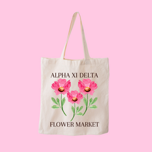 Flower Market Sorority Tote Bag