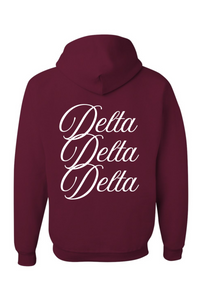 Maroon Bows and Script Hooded Sweatshirt