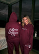 Maroon Bows and Script Hooded Sweatshirt