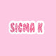 Pink Cheetah Print Sorority Sticker