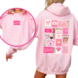 Pink Matchbox Sorority Hooded Sweatshirt