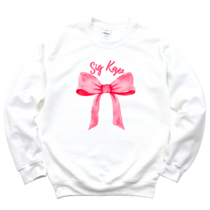 SK- Pink Bow Sorority Crewneck Sweatshirt