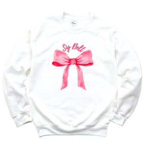 SDT- Pink Bow Sorority Crewneck Sweatshirt