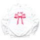 PI PHI- Pink Bow Sorority Crewneck Sweatshirt