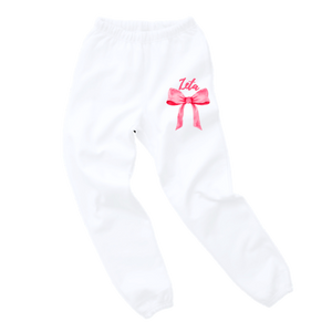 ZTA- Pink Bow Sorority Sweatpants