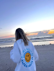 ADPi Smiley Blues Crewneck Sorority Sweatshirt